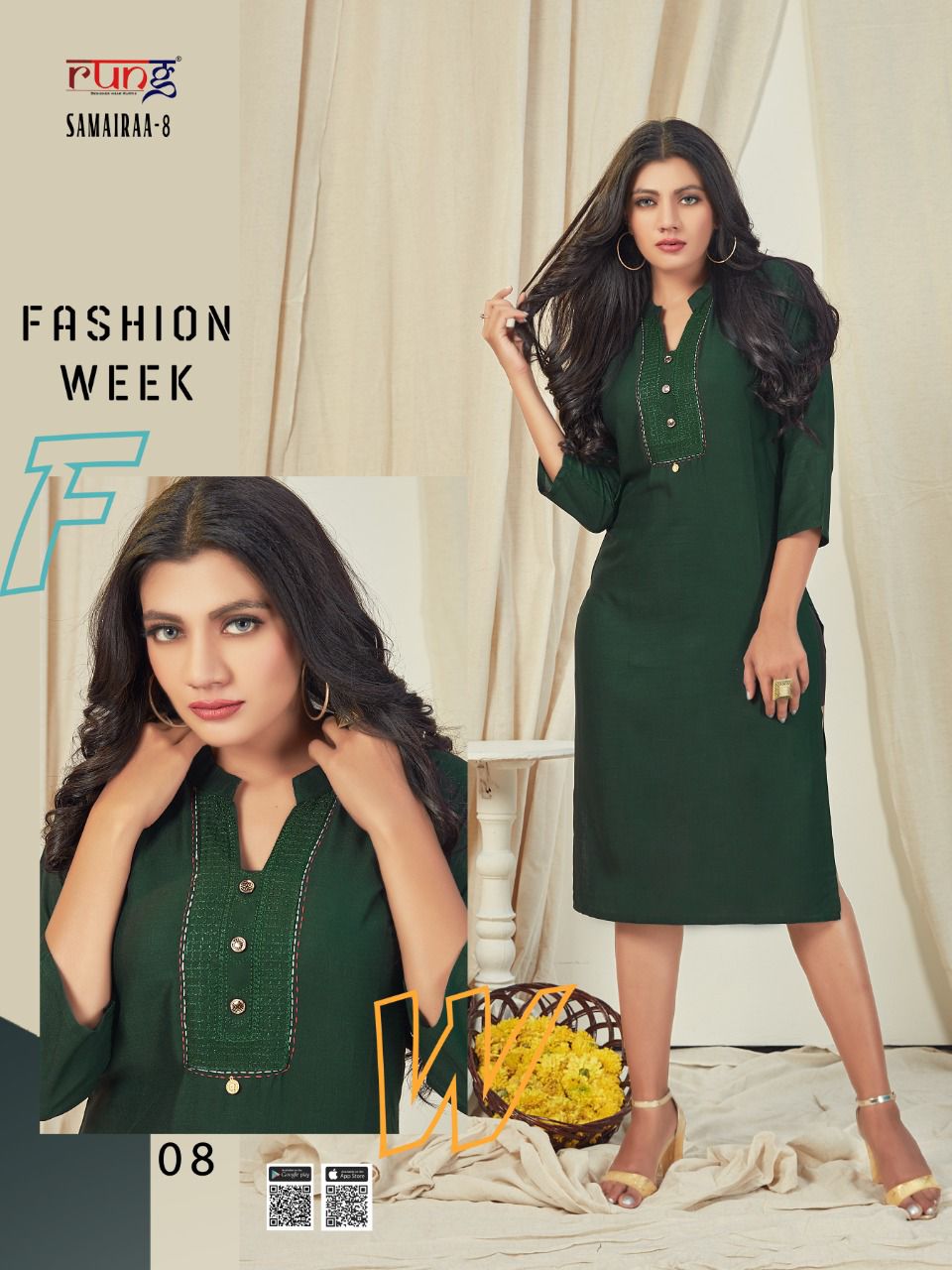 Rung Samairaa Vol  8 Fancy   Casual Wear  Designer Kurti Catalog