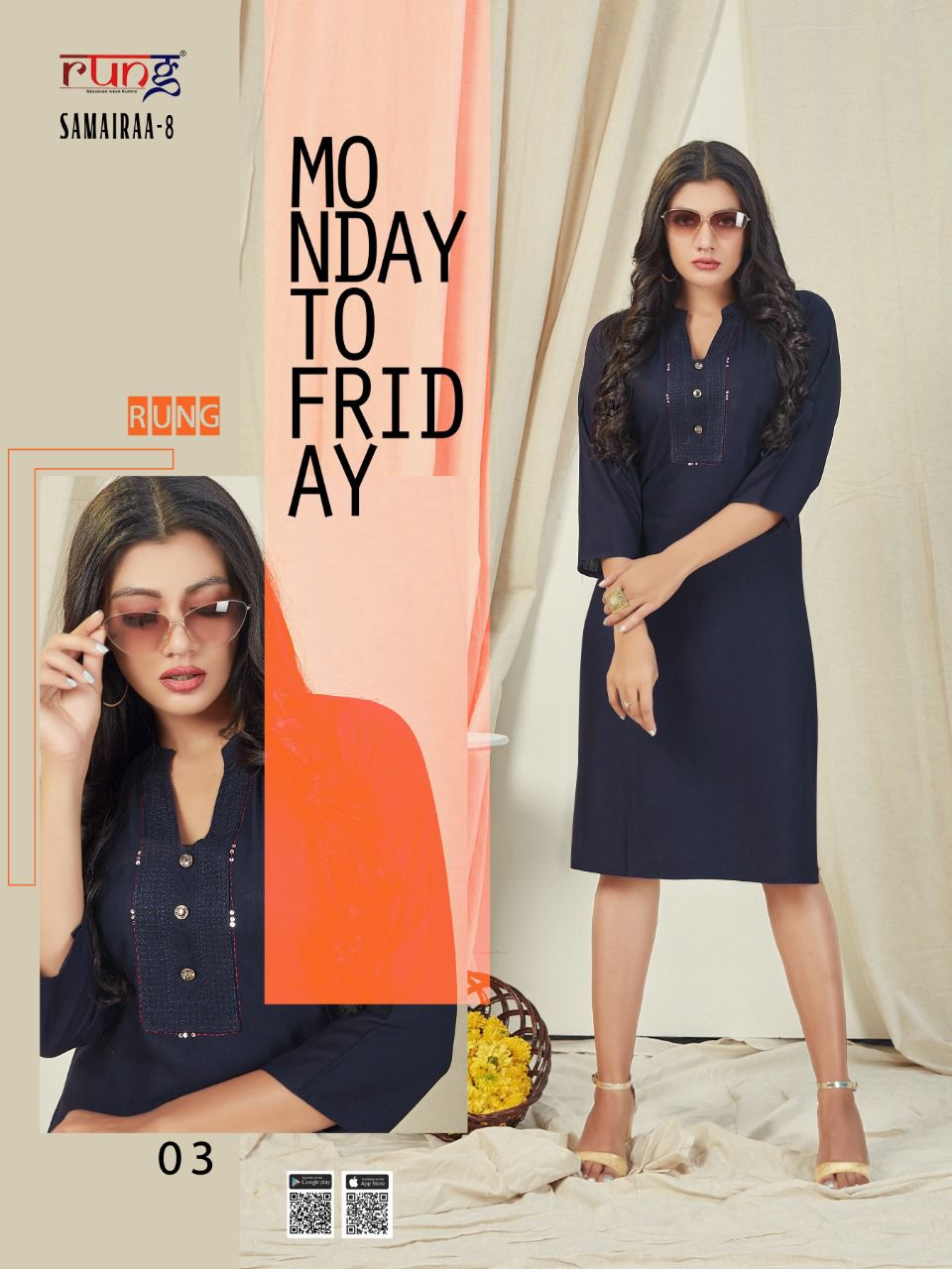Rung Samairaa Vol  8 Fancy   Casual Wear  Designer Kurti Catalog
