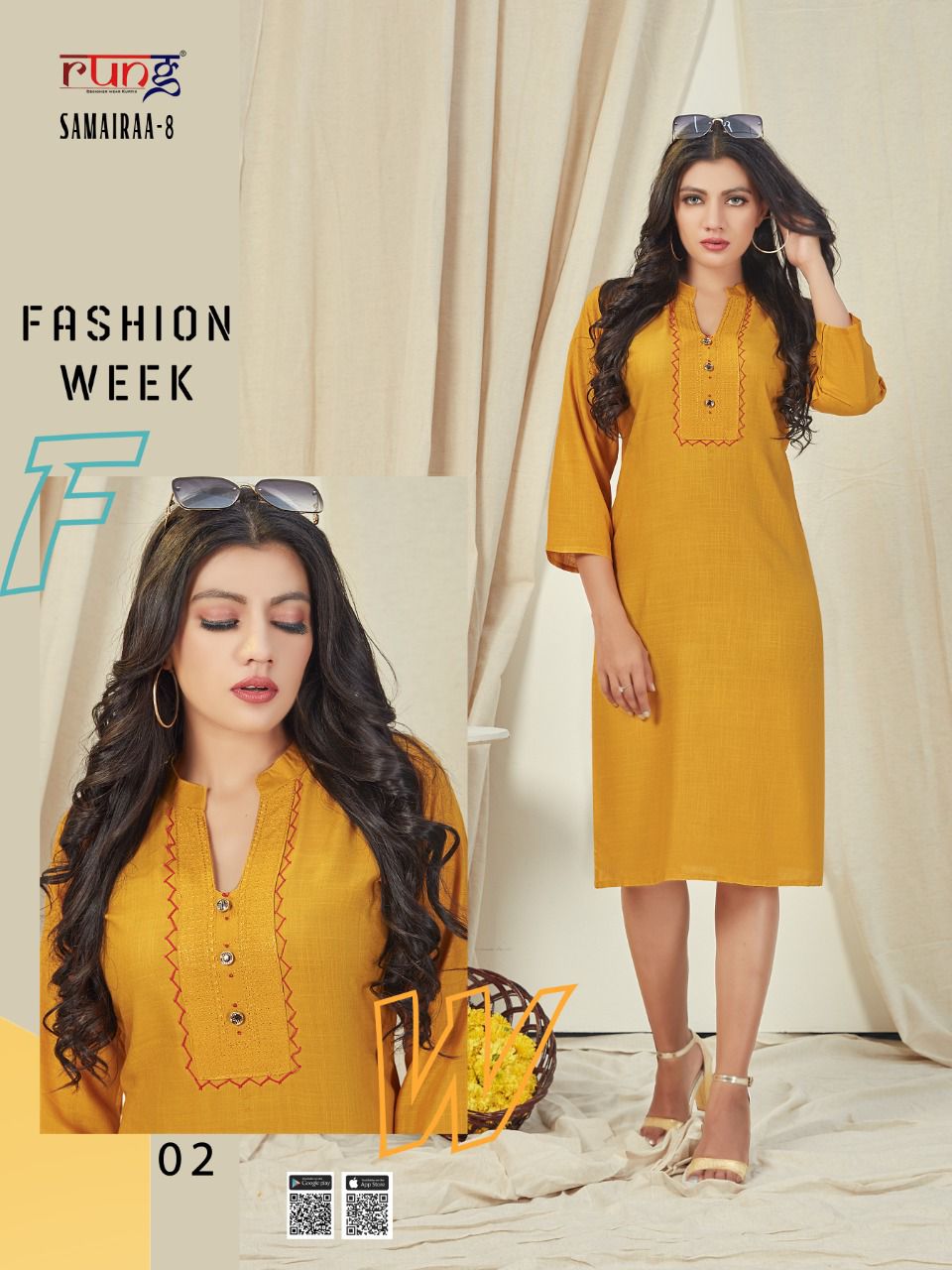 Rung Samairaa Vol  8 Fancy   Casual Wear  Designer Kurti Catalog