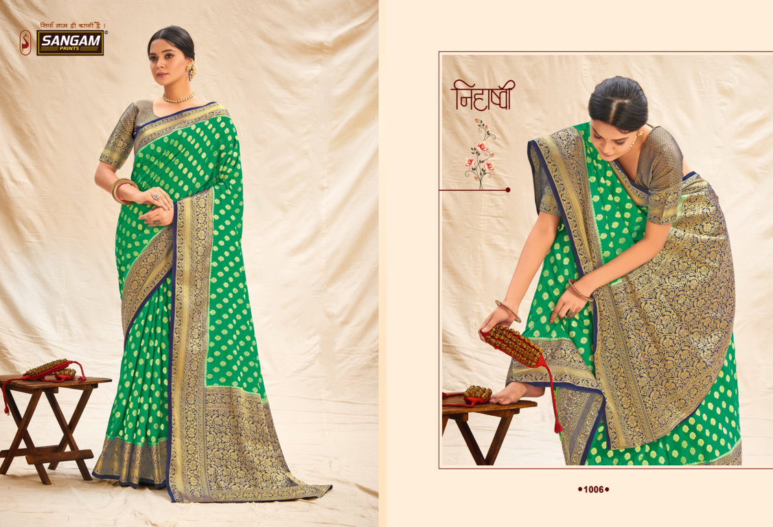 Sangam Kanchipattu Silk Festive Wear Banarasi Saree Catalog