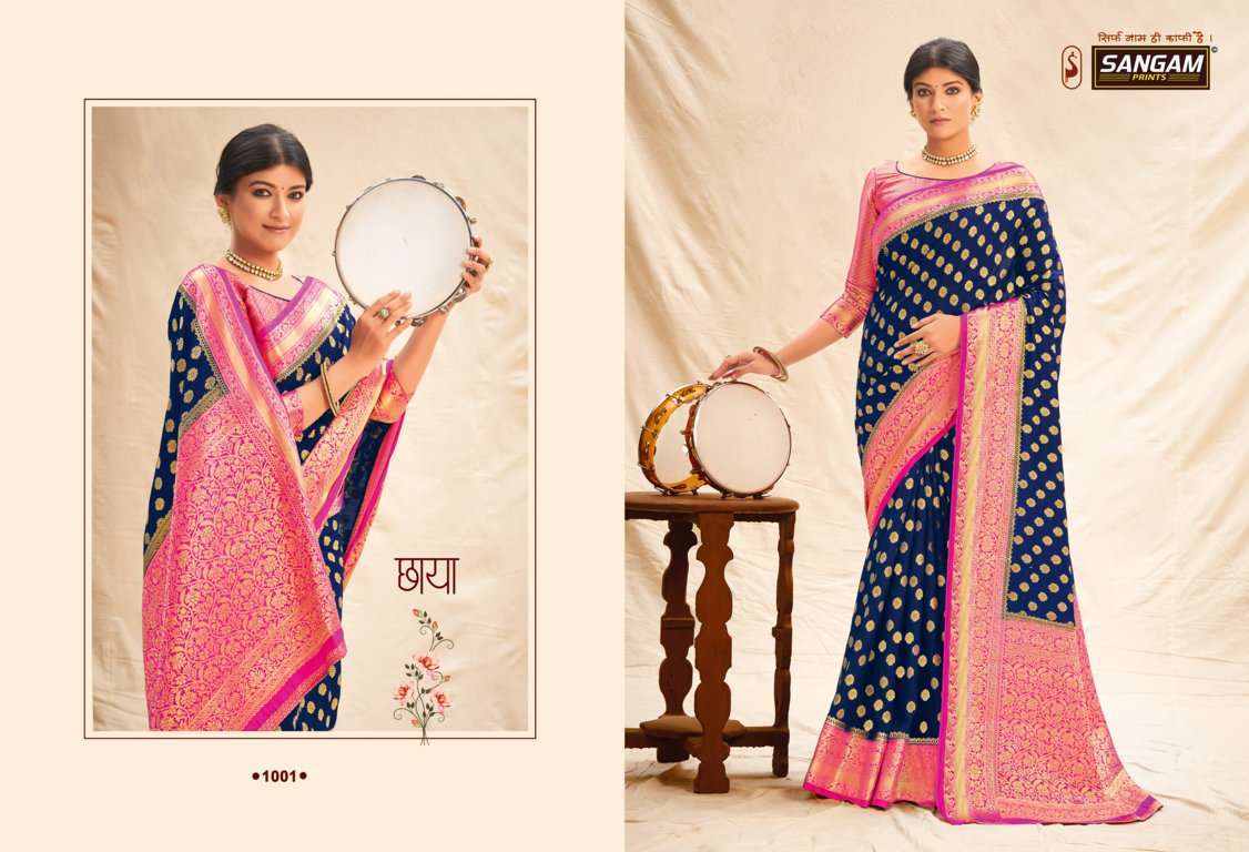 Sangam Kanchipattu Silk Festive Wear Banarasi Saree Catalog