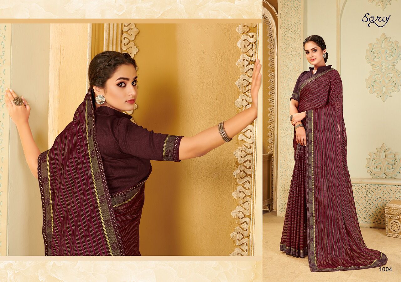 Saroj Bell Bottom Casual Wear Georgette Saree Collection