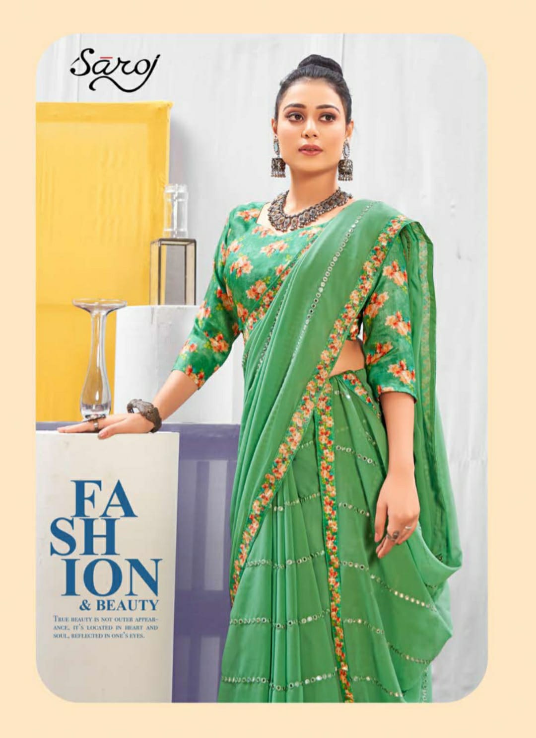 Saroj Gulika Festive Wear Georgette Saree Catalog