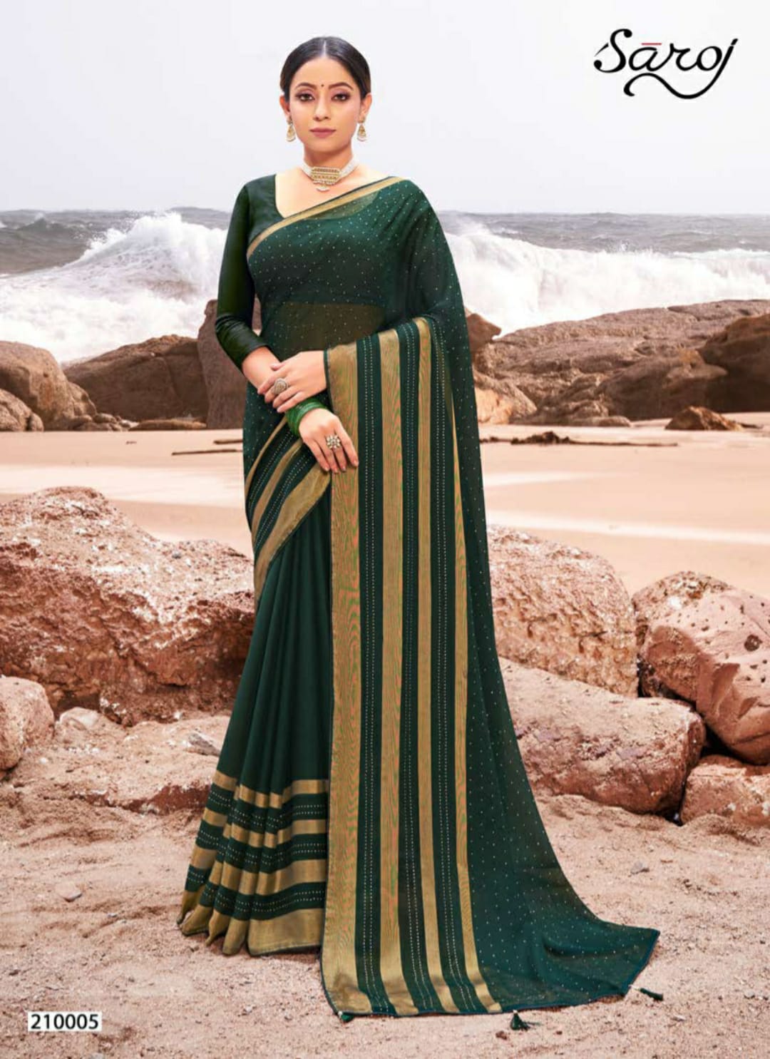 Saroj Monika Festive Wear Georgette Saree  Buy Indian Georgette Saree