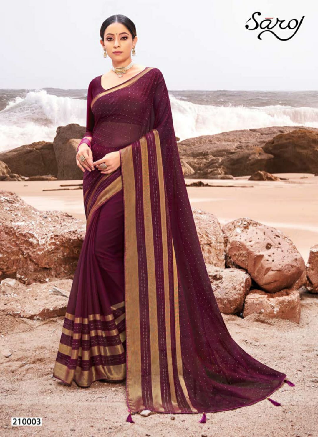 Saroj Monika Festive Wear Georgette Saree  Buy Indian Georgette Saree