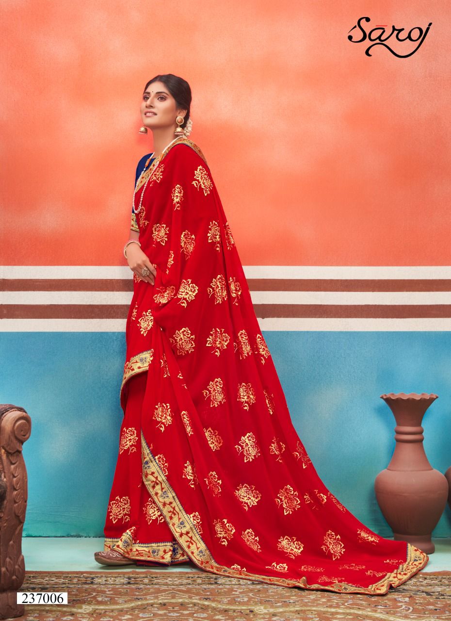 Saroj Panch Ratna Casual Wear Georgette Saree Catalog