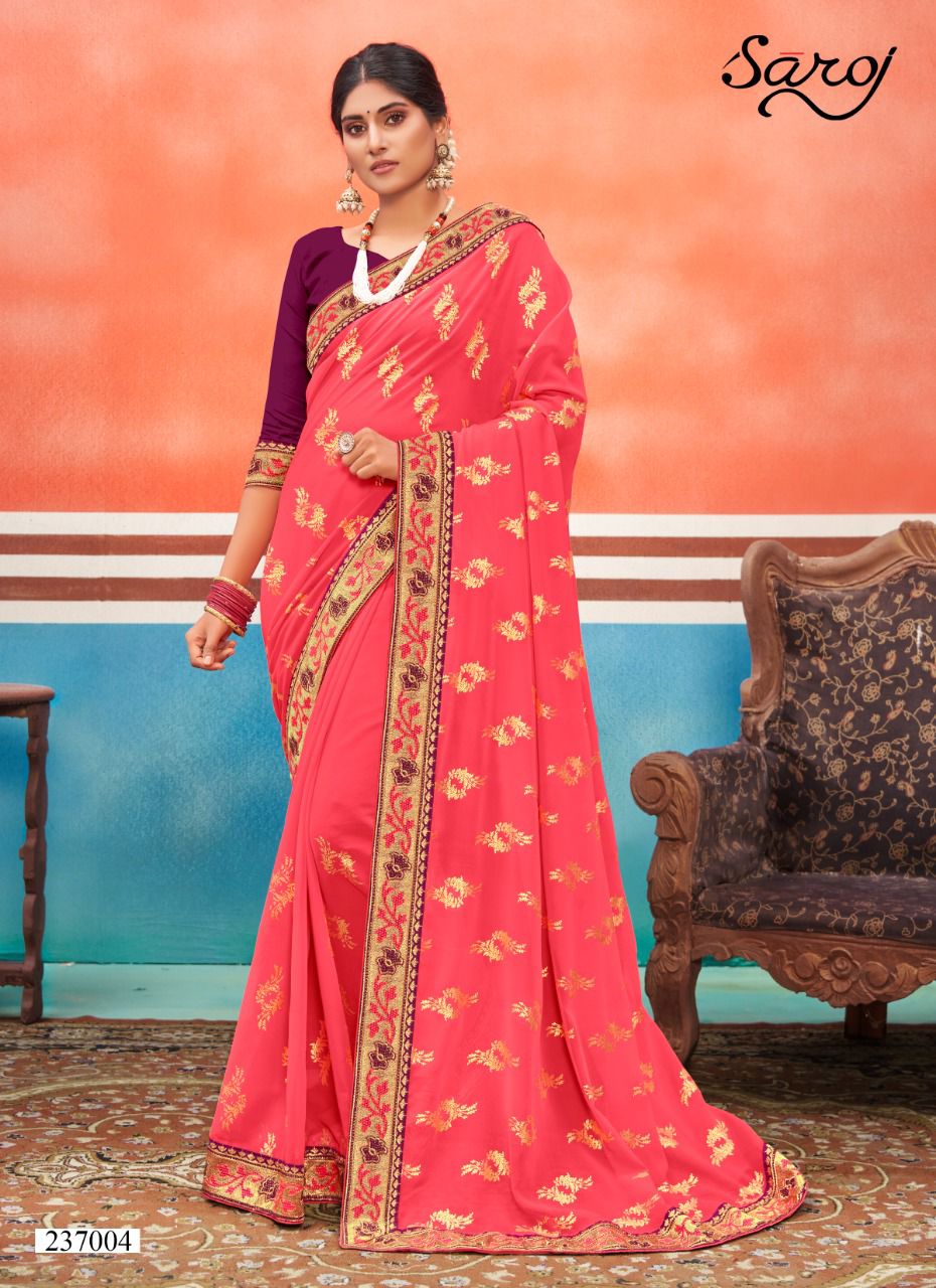 Saroj Panch Ratna Casual Wear Georgette Saree Catalog