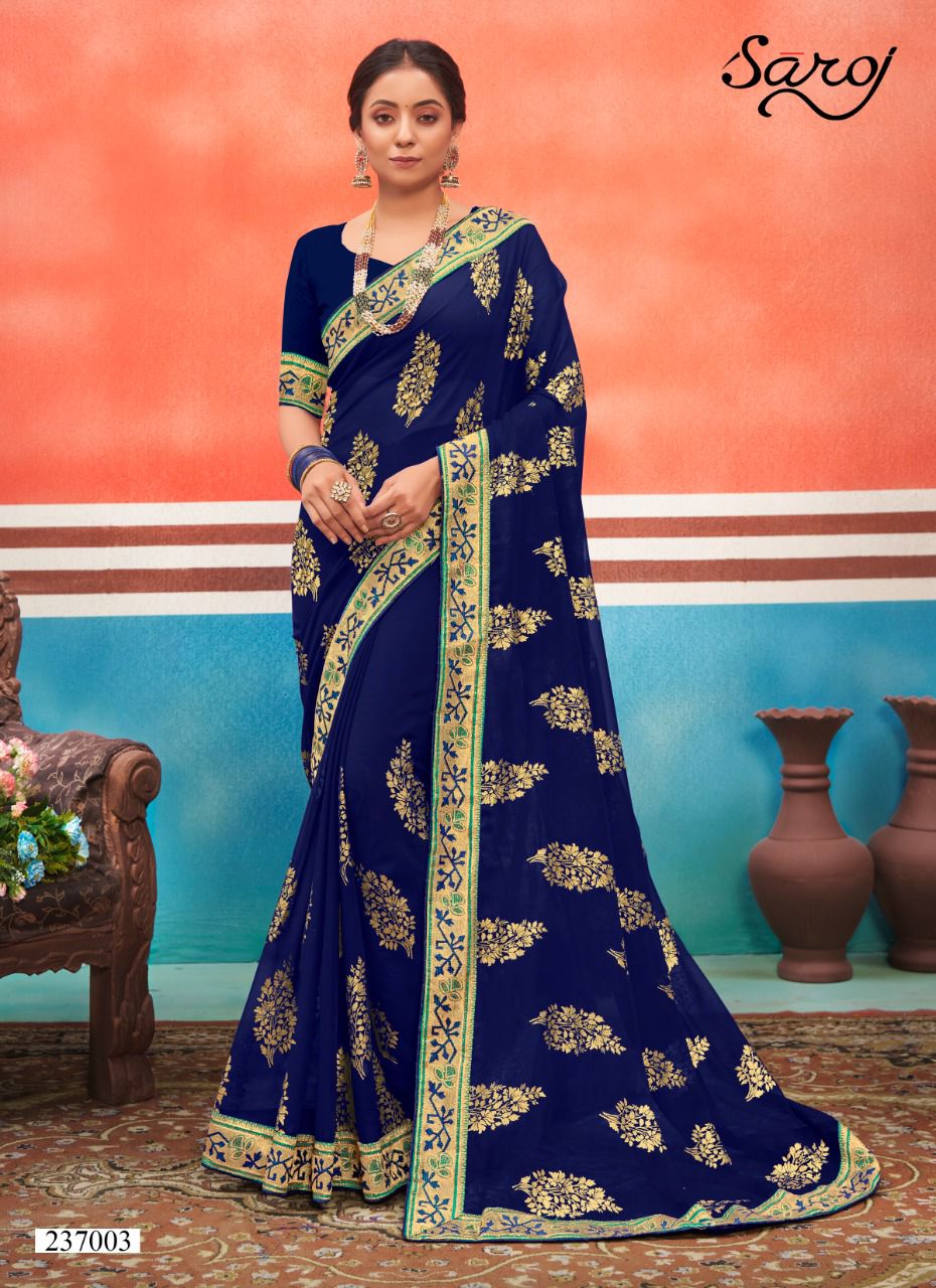 Saroj Panch Ratna Casual Wear Georgette Saree Catalog
