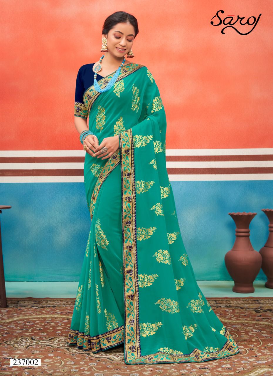 Saroj Panch Ratna Casual Wear Georgette Saree Catalog
