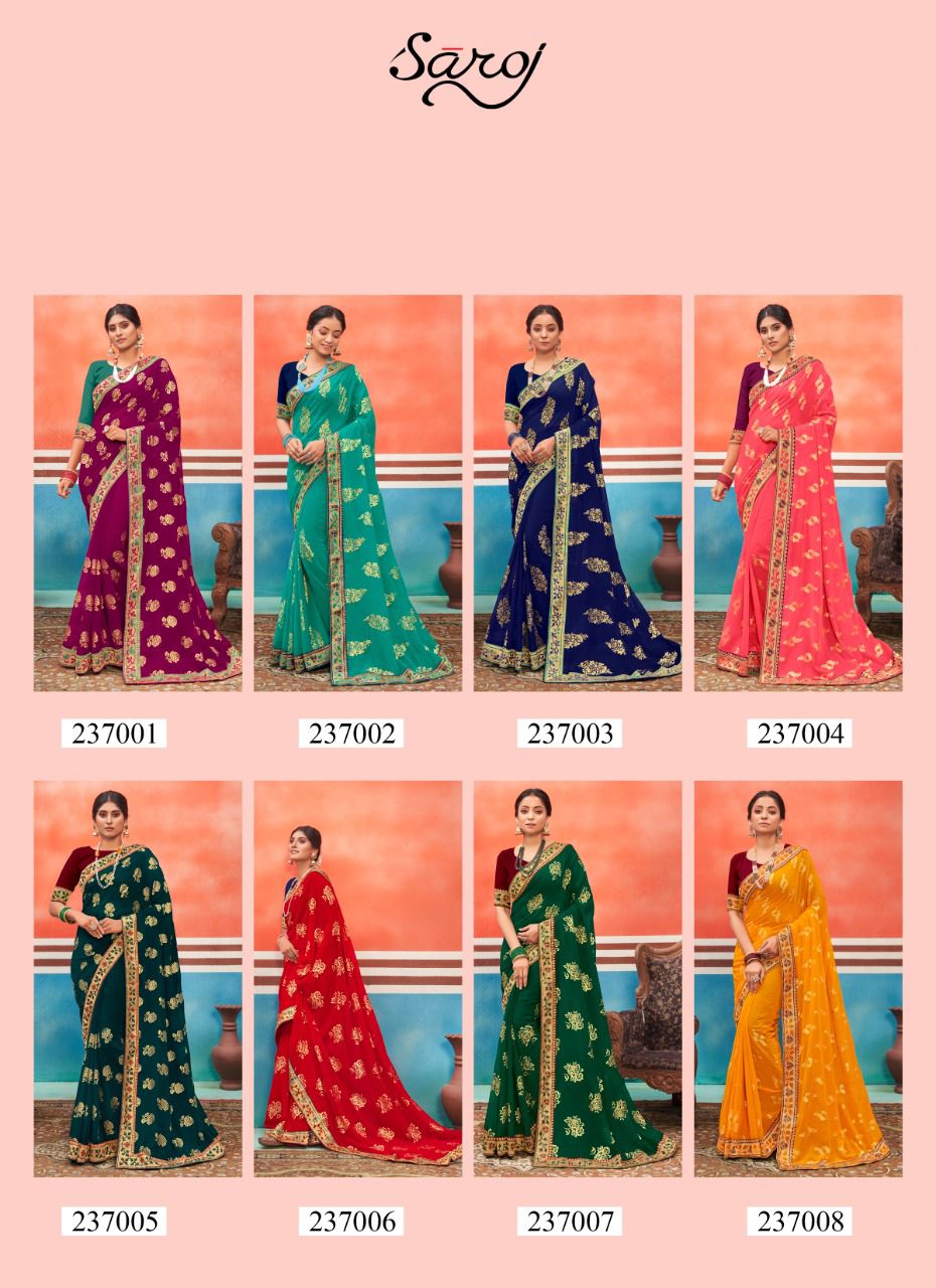 Saroj Panch Ratna Casual Wear Georgette Saree Catalog