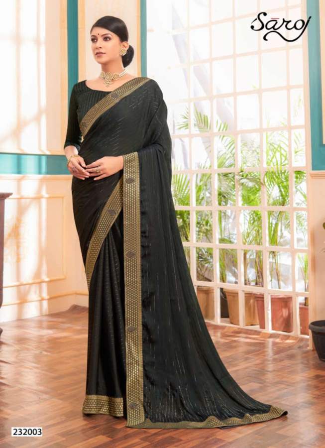 Saroj Prisha Casual Wear Georgette Saree Catalog