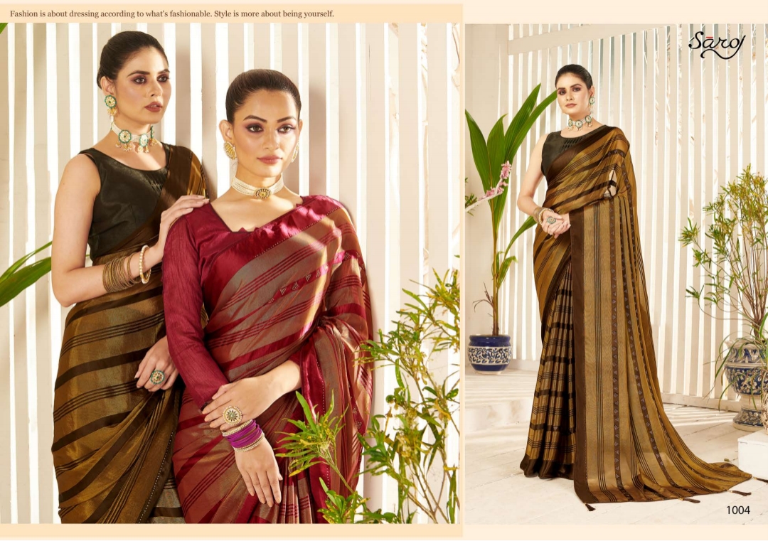 Saroj Rihana Fancy Wear Georgette Saree Collection