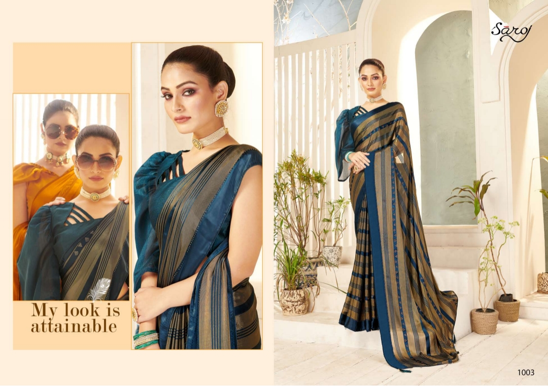 Saroj Rihana Fancy Wear Georgette Saree Collection