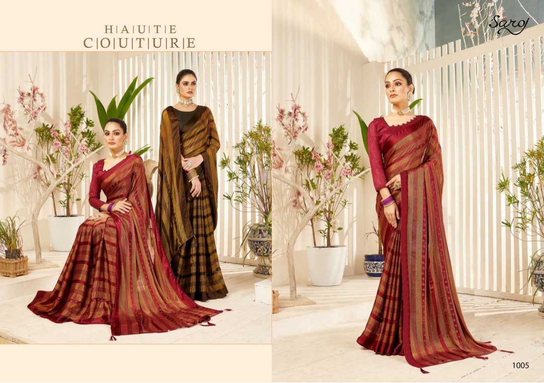 Saroj Rihana Fancy Wear Georgette Saree Collection