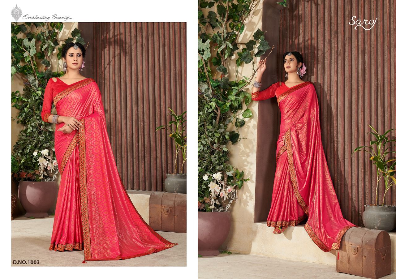 Saroj Shaista Festive Wear Lyrca Printed Saree Catalog