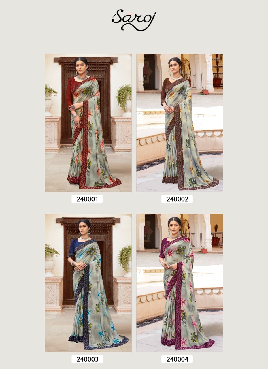 Saroj Shobhanaa Fancy Wear Lycra Saree Catalog