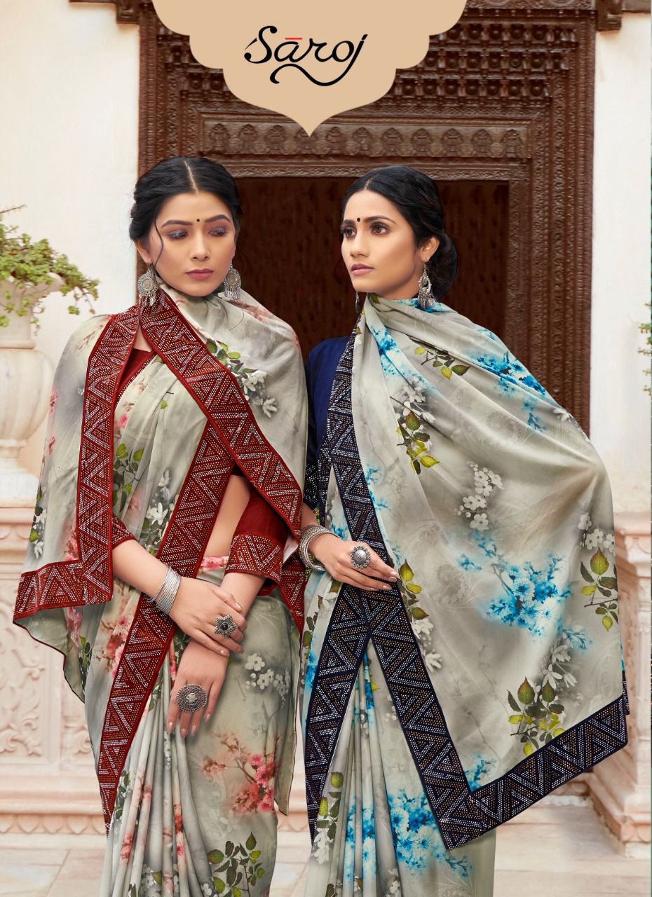 Saroj Shobhanaa Fancy Wear Lycra Saree Catalog