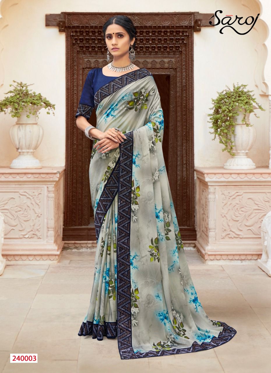 Saroj Shobhanaa Fancy Wear Lycra Saree Catalog