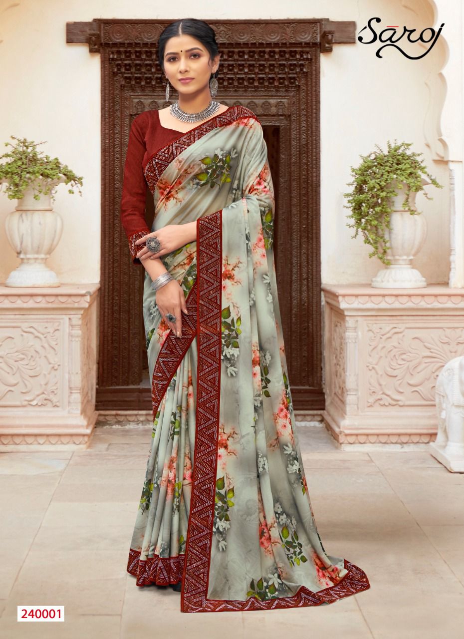 Saroj Shobhanaa Fancy Wear Lycra Saree Catalog
