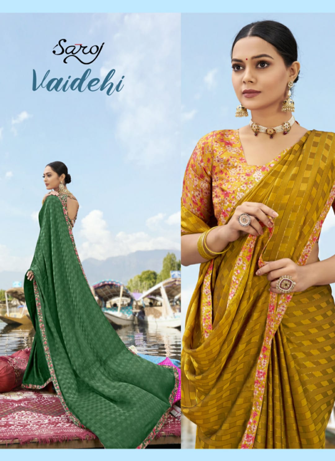 Saroj Vaidehi Casual Wear Georgette Saree Catalog