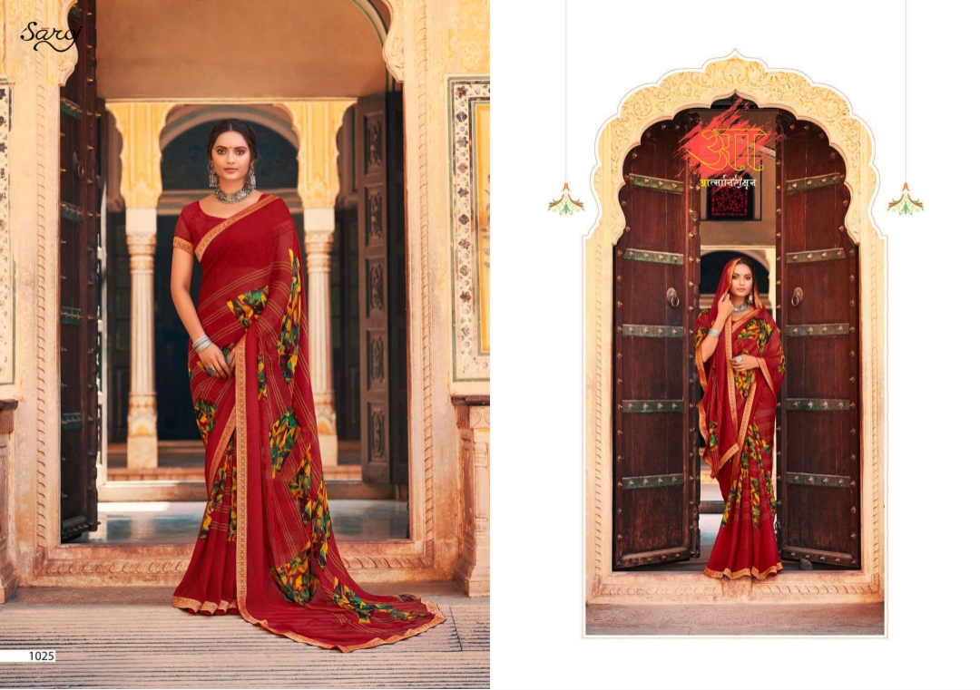 Saroj Victoria  Vol 3 Casual Wear Georgette  Saree Catalog