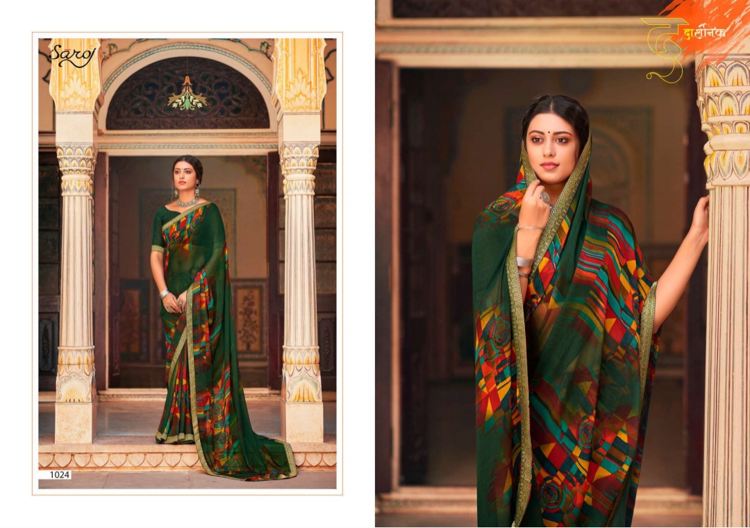 Saroj Victoria  Vol 3 Casual Wear Georgette  Saree Catalog