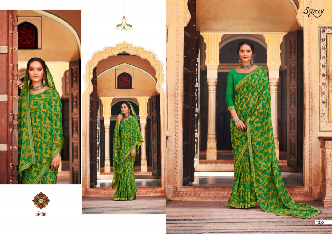Saroj Victoria  Vol 3 Casual Wear Georgette  Saree Catalog