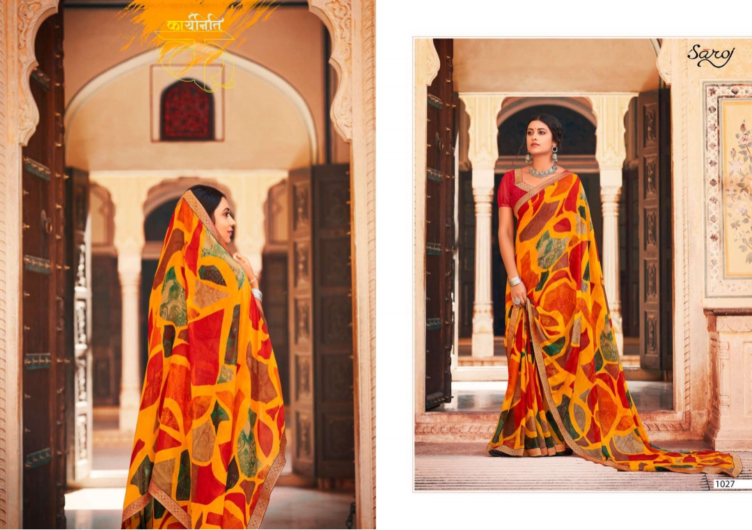 Saroj Victoria  Vol 3 Casual Wear Georgette  Saree Catalog