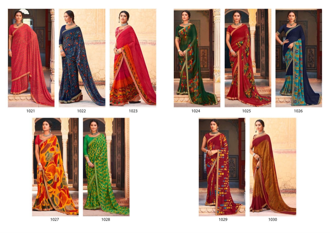Saroj Victoria  Vol 3 Casual Wear Georgette  Saree Catalog