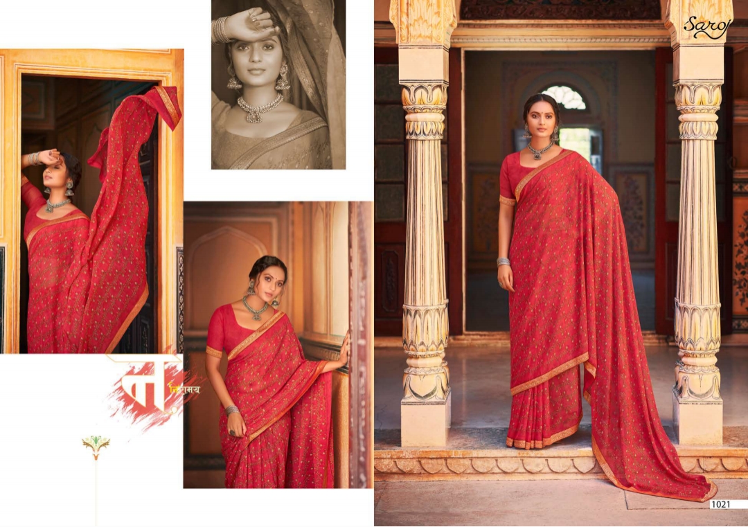 Saroj Victoria  Vol 3 Casual Wear Georgette  Saree Catalog