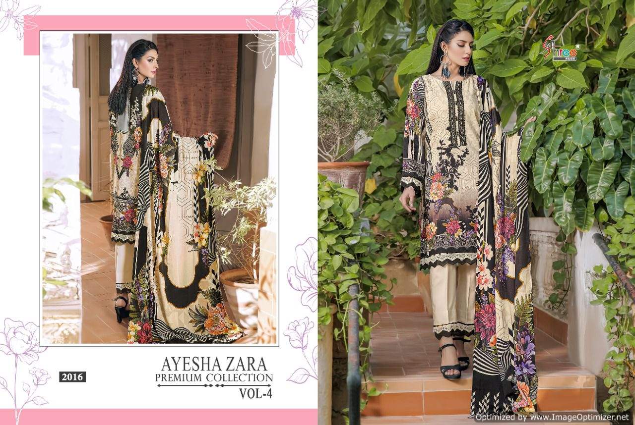 Shree Ayesha Zara Premium Collection Vol  4 Pakistani Salwar Suits Catalog