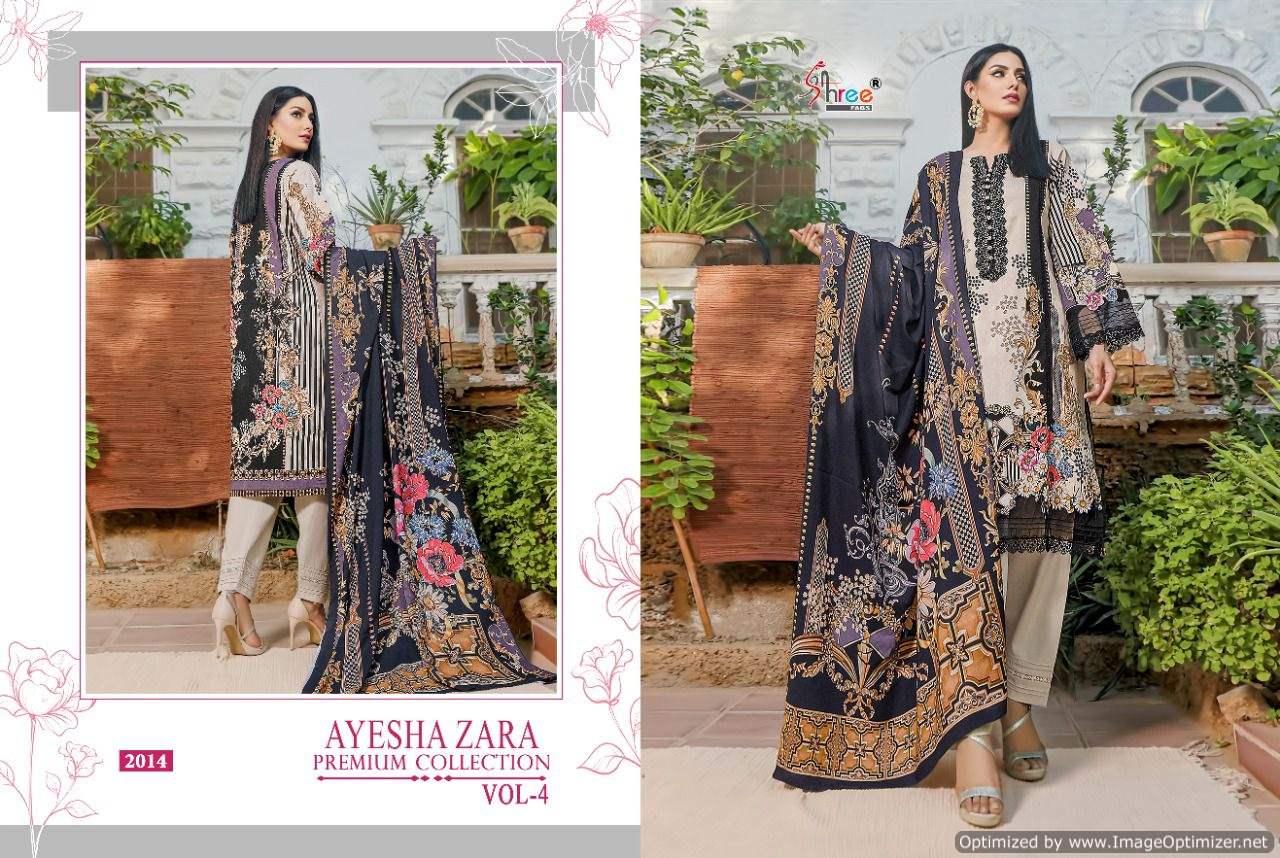 Shree Ayesha Zara Premium Collection Vol  4 Pakistani Salwar Suits Catalog