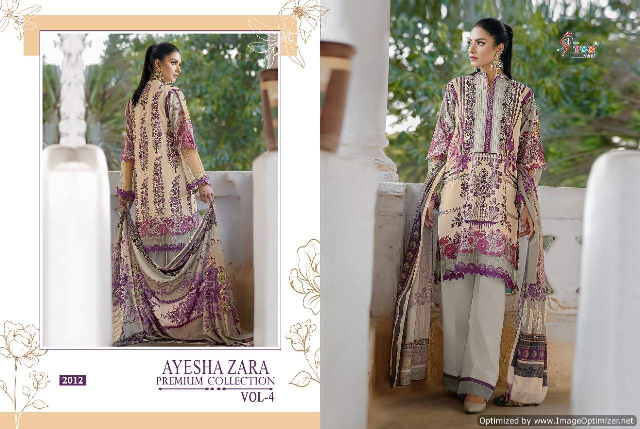 Shree Ayesha Zara Premium Collection Vol  4 Pakistani Salwar Suits Catalog