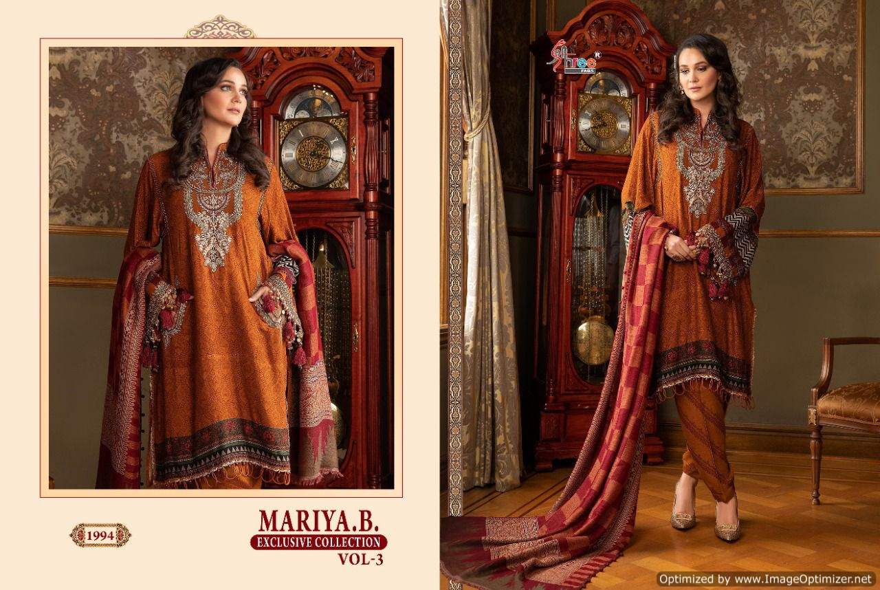 Shree Mariya B Exclusive Collection  Vol 3 Wholesale Pakistani Salwar Kameez