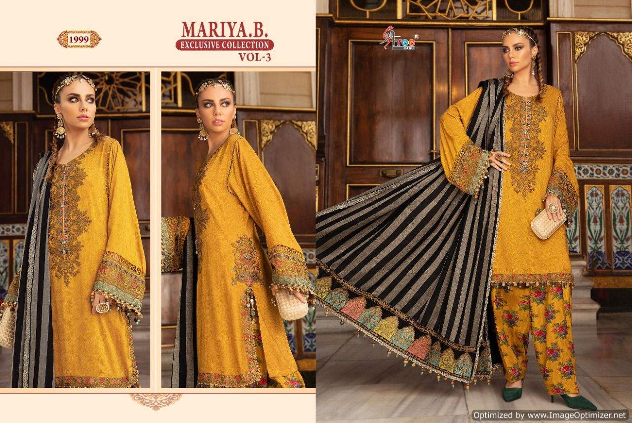 Shree Mariya B Exclusive Collection  Vol 3 Wholesale Pakistani Salwar Kameez