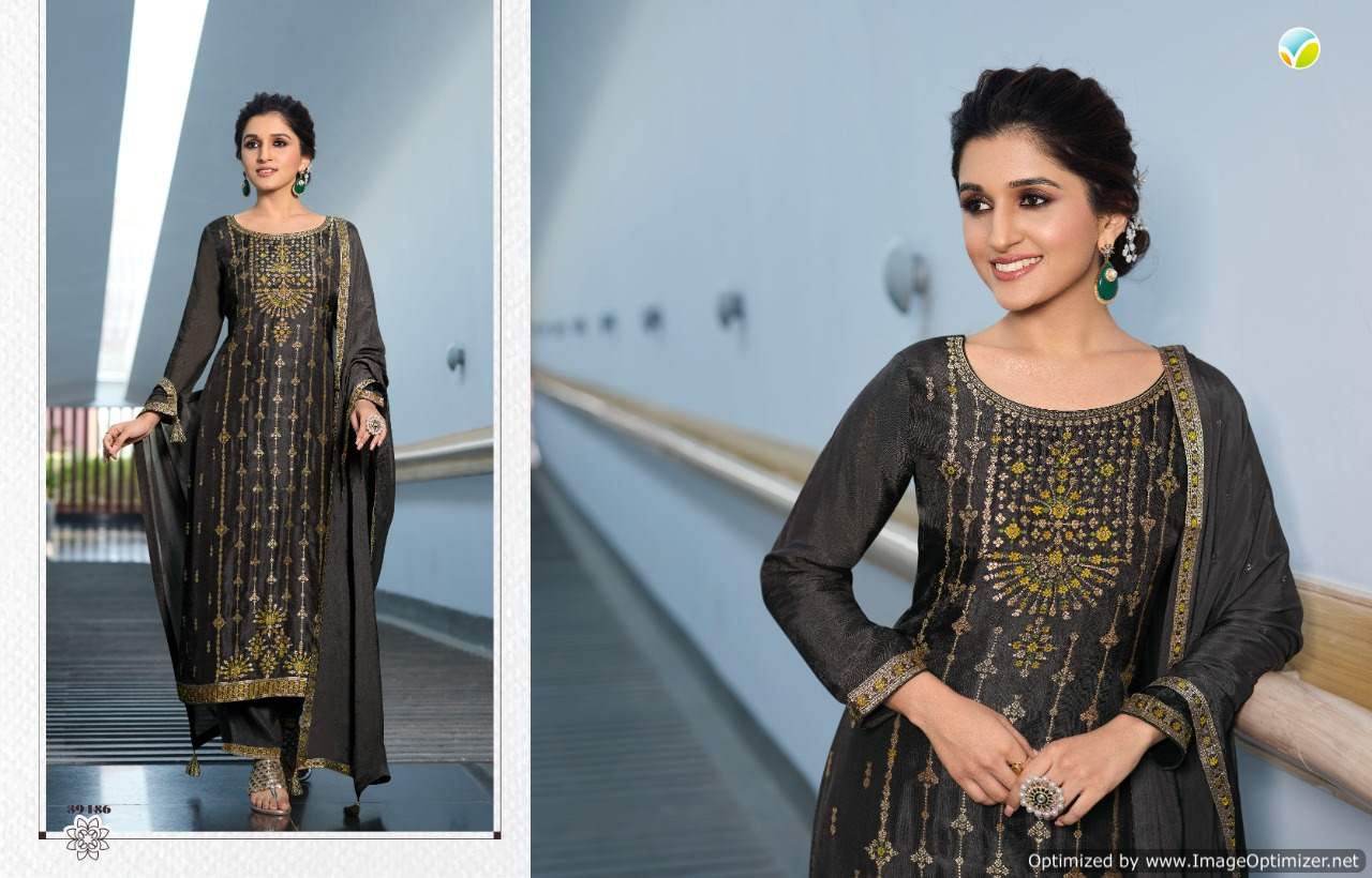 Vinay Tumbaa Zari Fancy Wear Kurti With Bottom And Dupatta Catalog