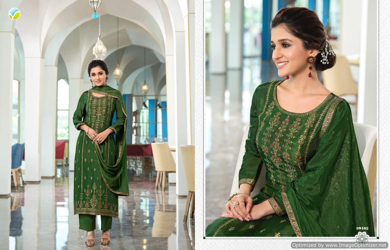 Vinay Tumbaa Zari Fancy Wear Kurti With Bottom And Dupatta Catalog