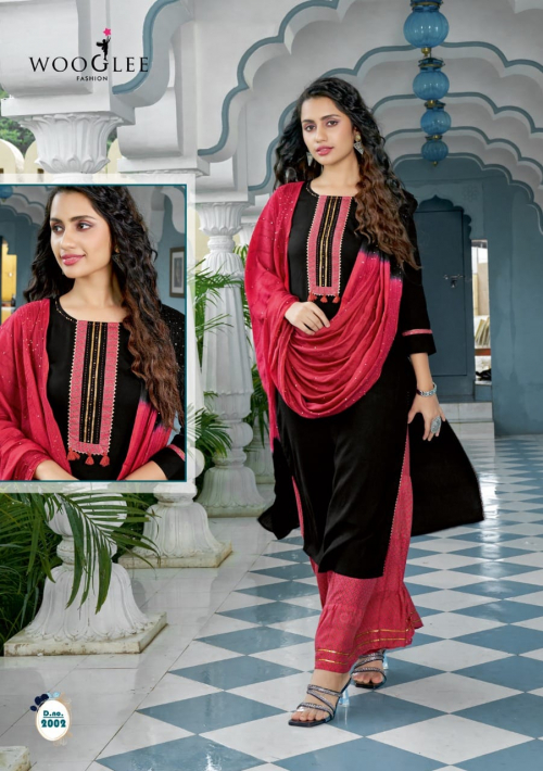 Wooglee Saavree Vol 1 Fancy Wear Ready Made Kurti Sharara With Dupatta Catalog