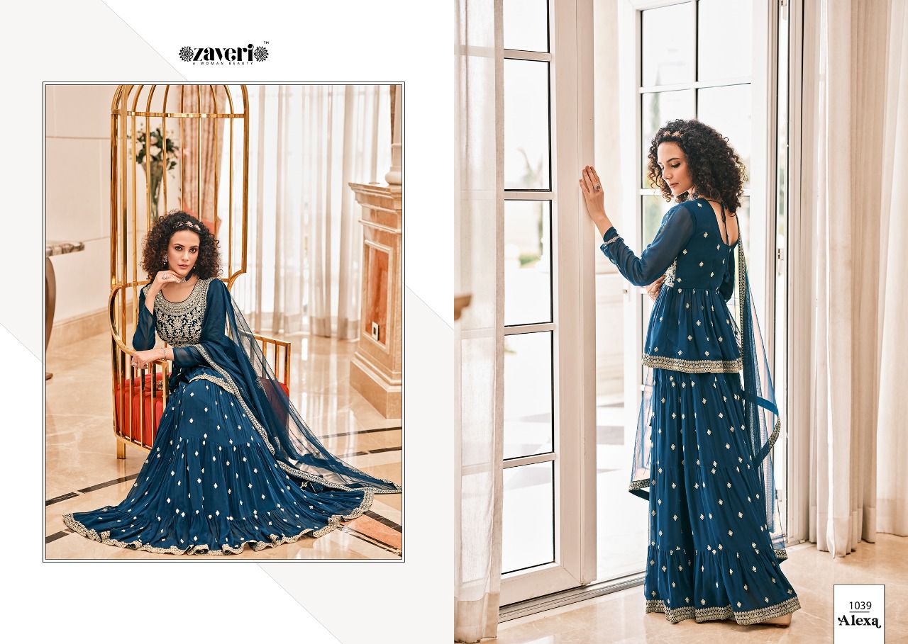 Zaveri Alexa Vol  1 Designer Wedding Wear Sharara With  Top  And Duptta Catalog
