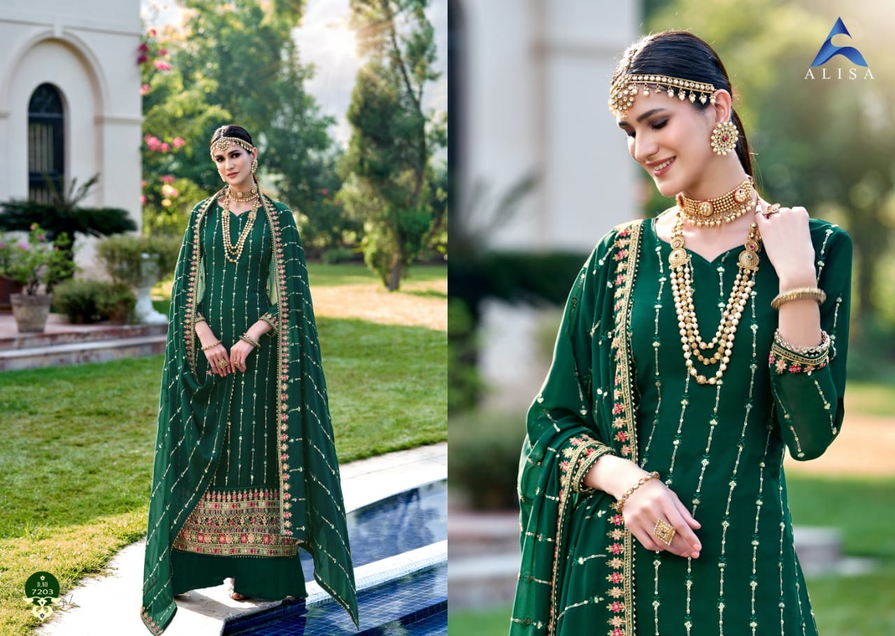 Alisa Dulhan Georgette Wear Embroidery Salwar Kameez  Catalog  Salwar Suit Design For Women Online