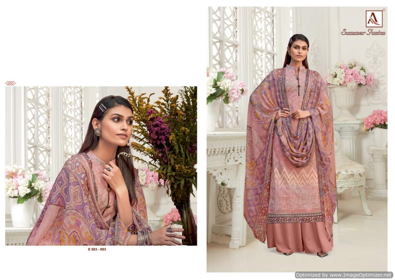 Alok Summer Fusion Digital Cambric Cotton Drees Material Catalog