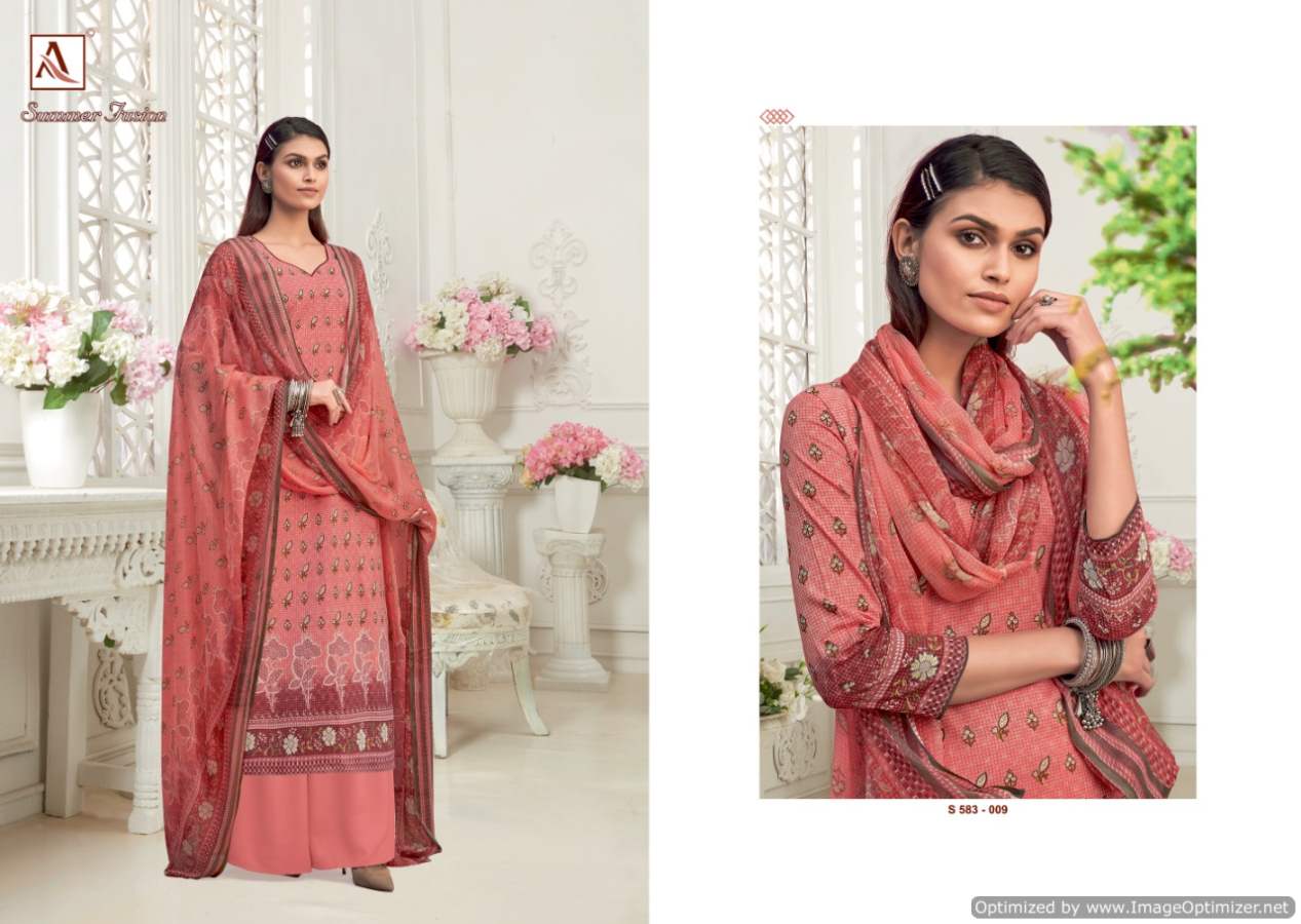 Alok Summer Fusion Digital Cambric Cotton Drees Material Catalog