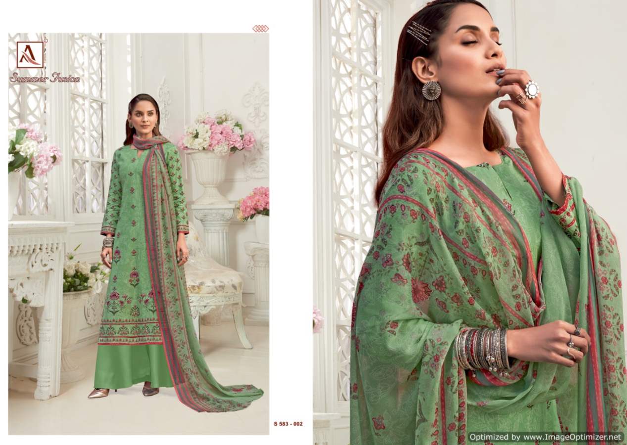 Alok Summer Fusion Digital Cambric Cotton Drees Material Catalog