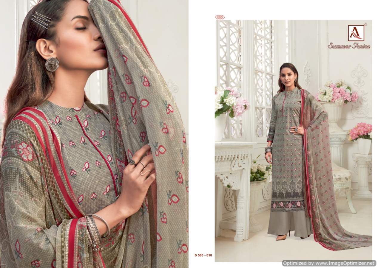 Alok Summer Fusion Digital Cambric Cotton Drees Material Catalog