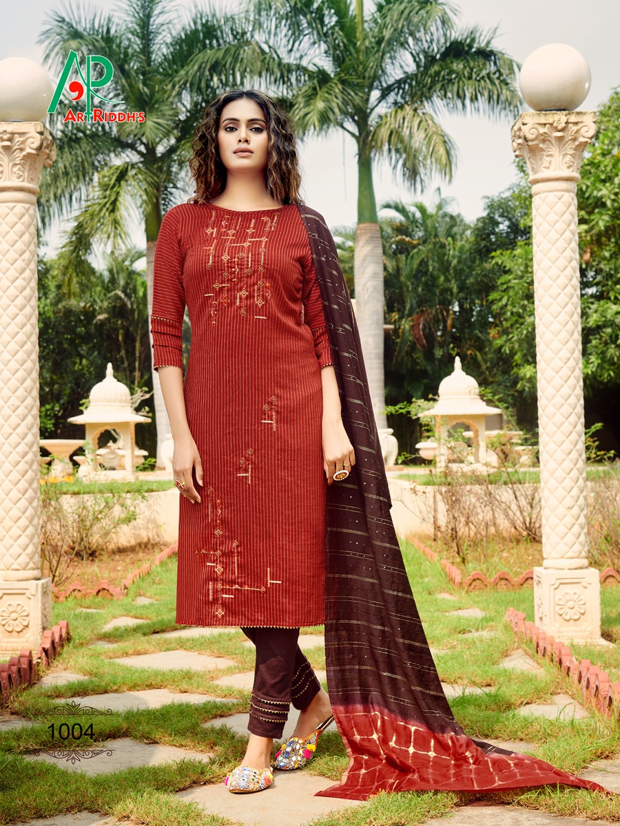 Art Riddh's Kalamakri Beautiful Cotton Readymade  Top Bottom With Duptta Catalog