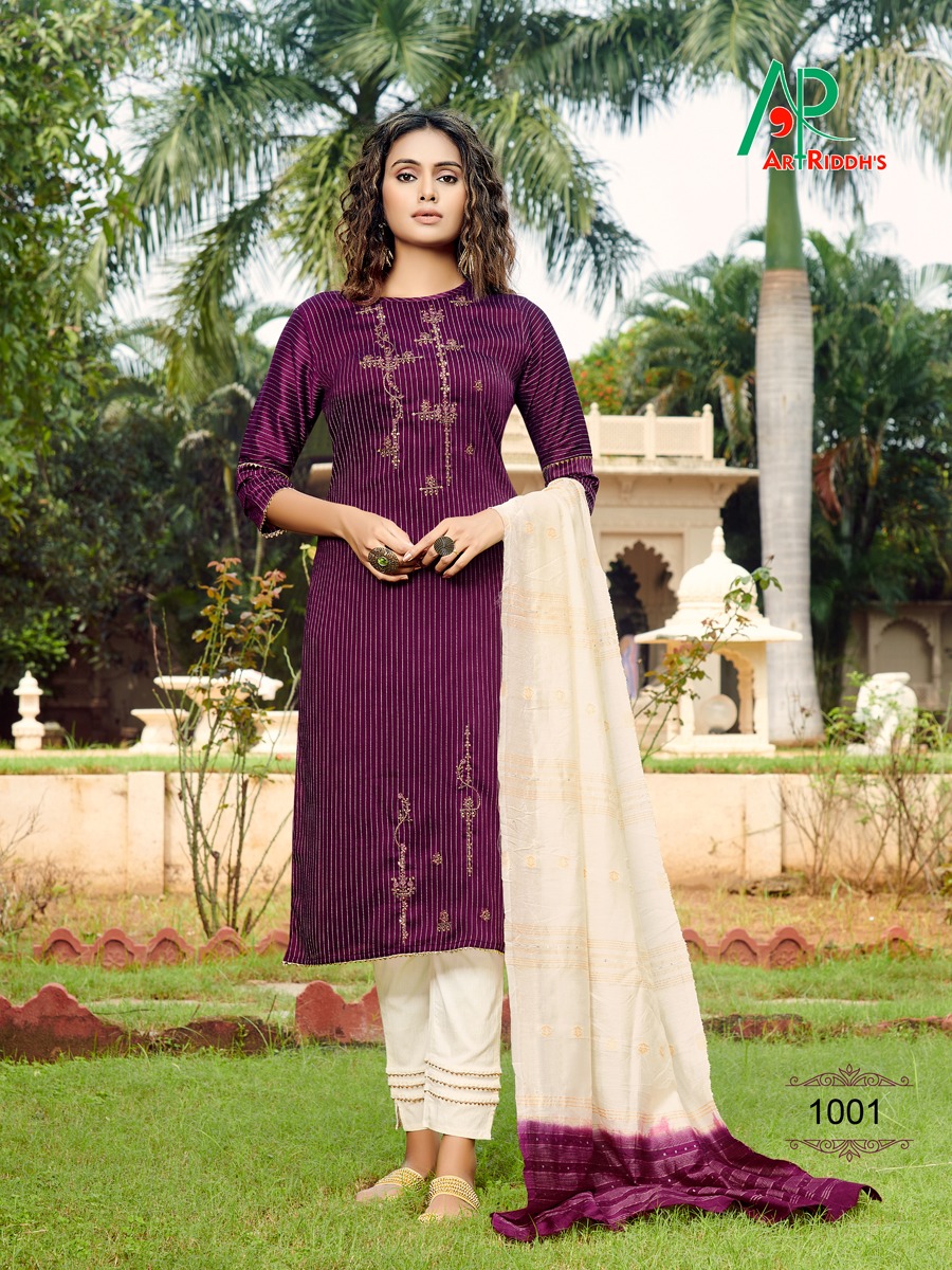 Art Riddh's Kalamakri Beautiful Cotton Readymade  Top Bottom With Duptta Catalog