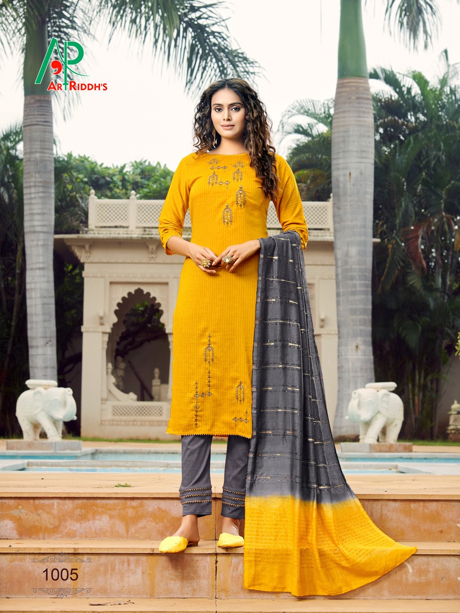 Art Riddh's Kalamakri Beautiful Cotton Readymade  Top Bottom With Duptta Catalog