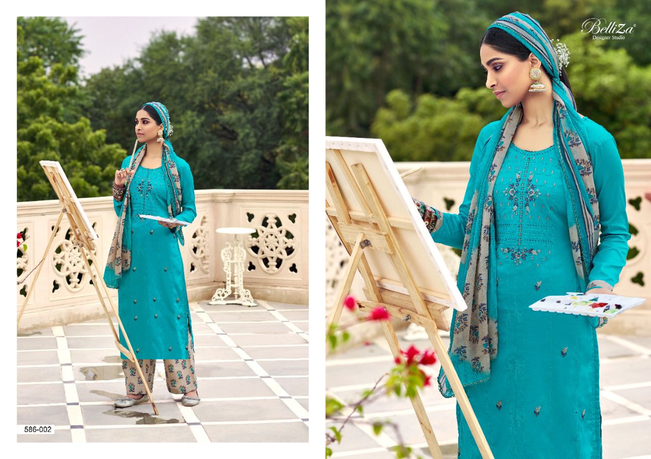 Belliza Aadhya Premium Jam Cotton Designer Dress Material Catlog