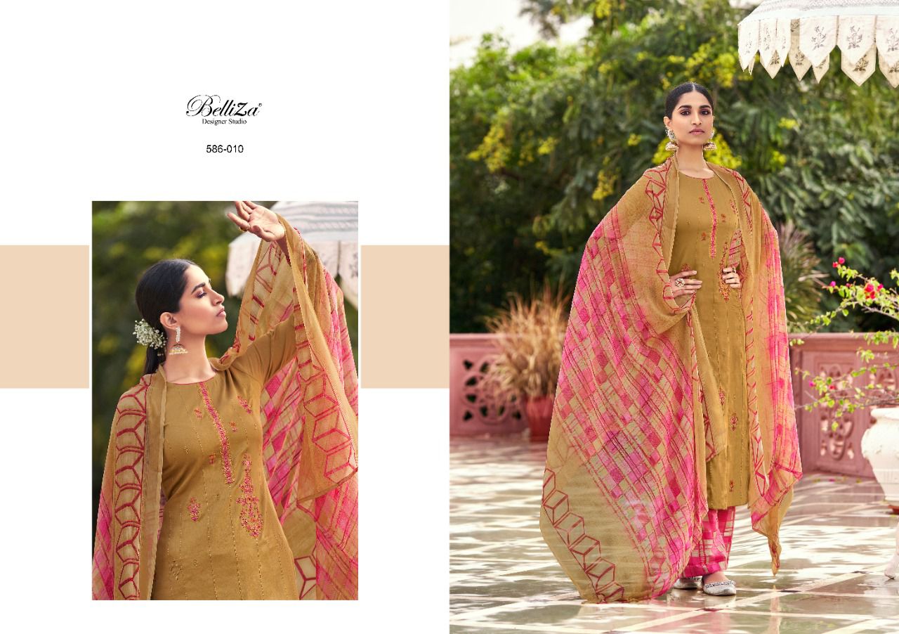 Belliza Aadhya Premium Jam Cotton Designer Dress Material Catlog