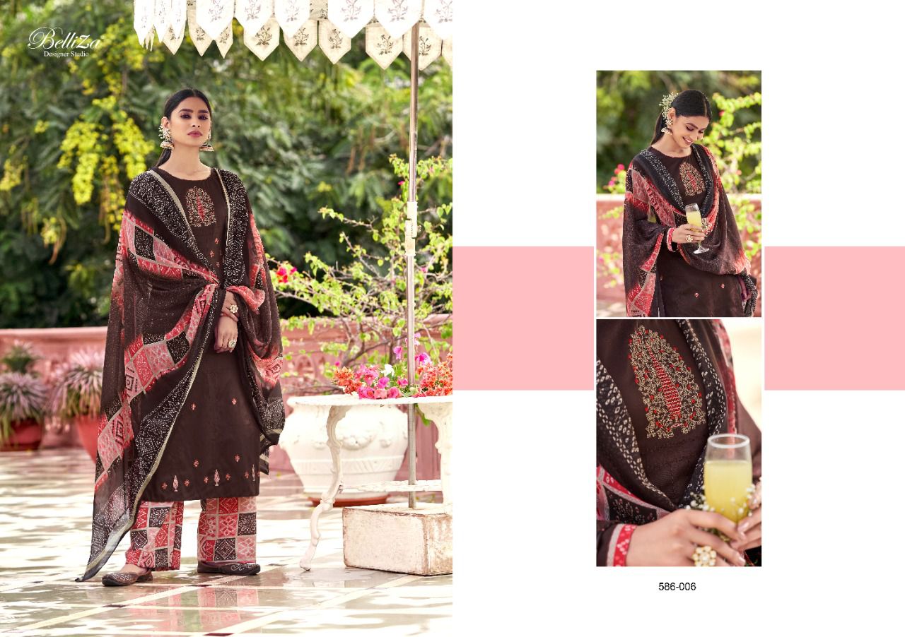Belliza Aadhya Premium Jam Cotton Designer Dress Material Catlog